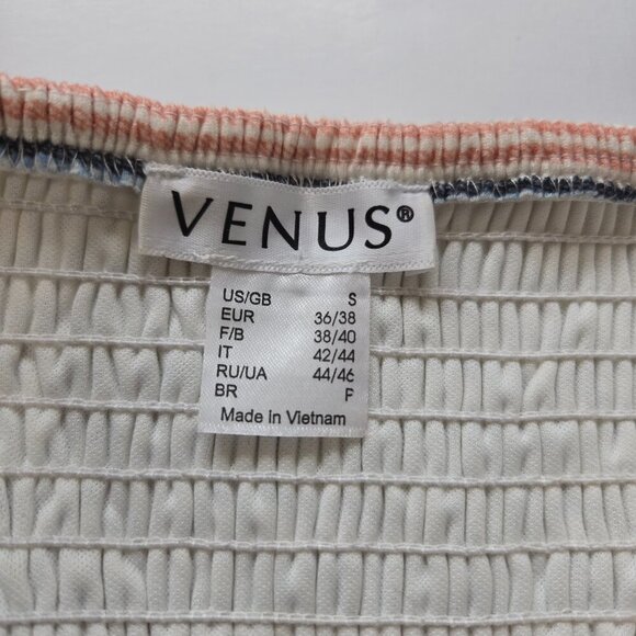 Venus Tassel Halter Jumpsuit Striped Blues Pink Size Small - Picture 10 of 14